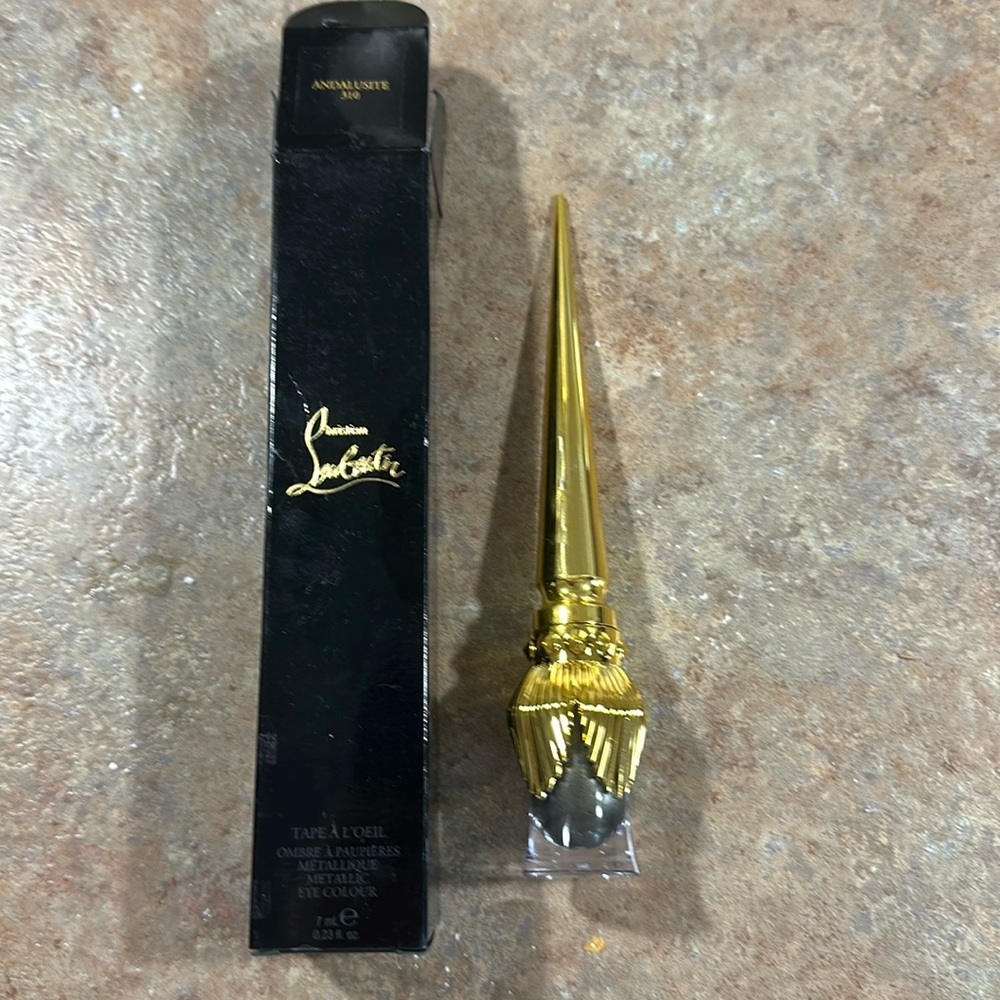 christian louboutin shiny silver liquid eye shadow